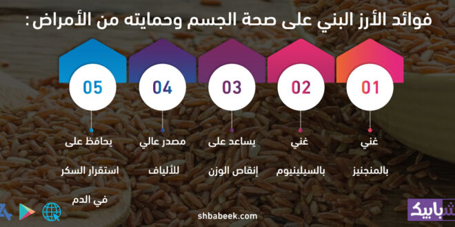 فوائد الأرز البني على صحة الجسم وحمايته من الأمراض