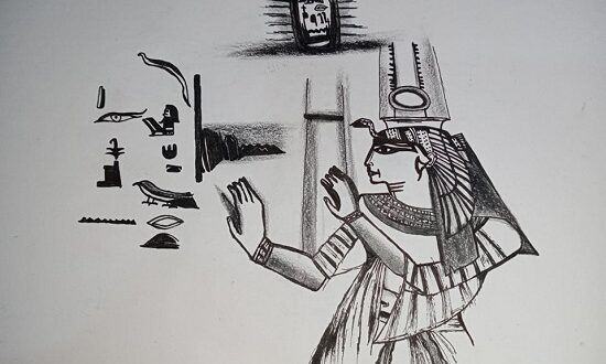 فنان صغير يغازل الحضارة الفرعونية باسكتشات بالرصاص