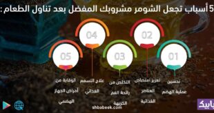 5 أسباب تجعل الشومر مشروبك المفضل بعد تناول الطعام