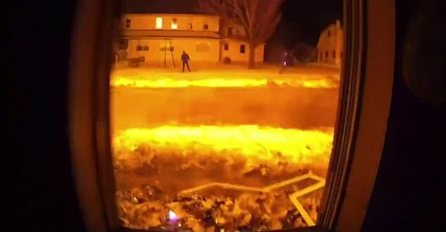 رجل إطفاء يخاطر بحياته لإنقاذ كلب محاصر بحظيرة تحترق فى بنسلفانيا
