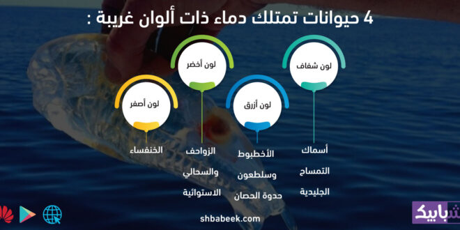 4 حيوانات تمتلك دماء ذات ألوان غريبة