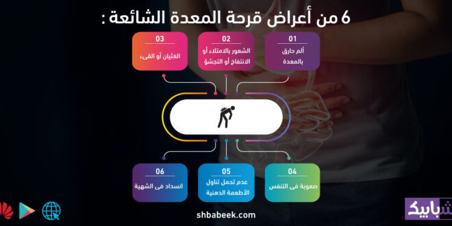 6 من أعراض قرحة المعدة الشائعة