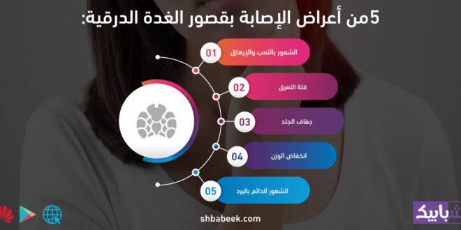 5 من أعراض الإصابة بقصور الغدة الدرقية
