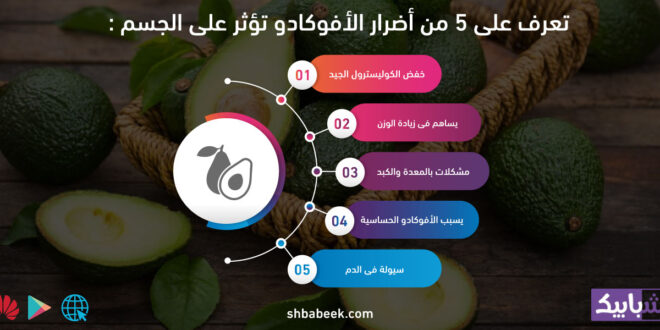 تعرف على 5 من أضرار الأفوكادو تؤثر على الجسم