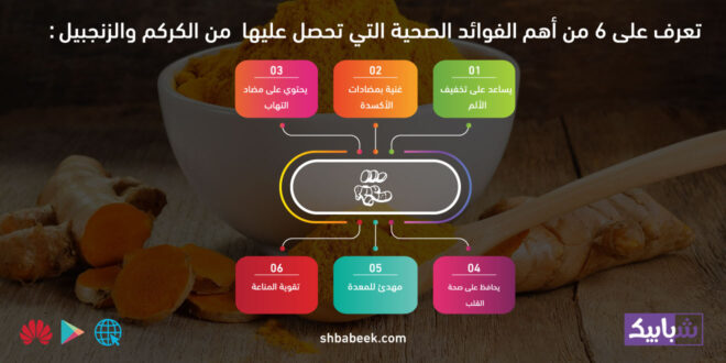 تعرف على 6 من أهم الفوائد الصحية التي تحصل عليها من الكركم والزنجبيل