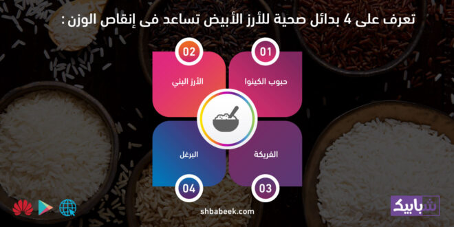 تعرف على 4 بدائل صحية للأرز الأبيض تساعد فى إنقاص الوزن