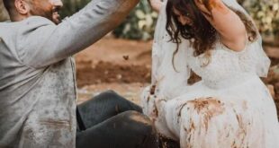 روسان يحتفلان بزفافهما بفوتوغراف فى 'الطين'