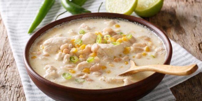 شوربة كريمة الدجاج بالذرة والحليب