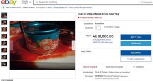 مقابل 1000 دولار.. عرض علبة تونة منتهية الصلاحية للبيع على eBay