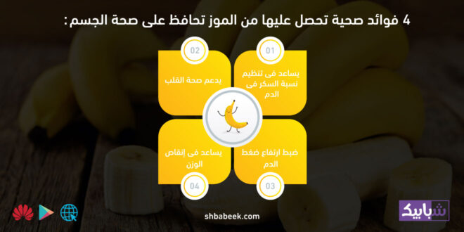 4 فوائد صحية تحصل عليها من الموز تحافظ على صحة الجسم