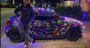 بريطاني يزين سيارته بـ 2000 مصباح لجمع تبرعات للجمعيات الخيرية