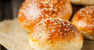 خبز البرغر بالحليب