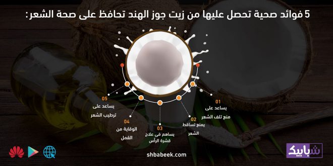5 فوائد صحية تحصل عليها من زيت جوز الهند تحافظ على صحة الشعر