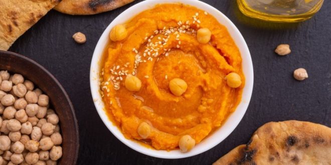 حمص بالقرع والطحينة