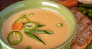 شوربة البازيلا والجزر بالكريمة