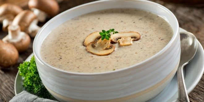 شوربة الفطر مثل المطاعم