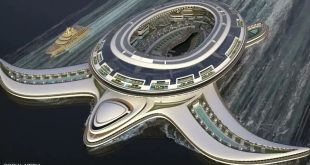 تصميم أكبر مدينة عائمة فى العالم على شكل سلحفاة