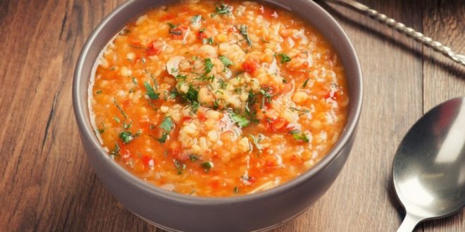 شوربة البرغل مع اللحم