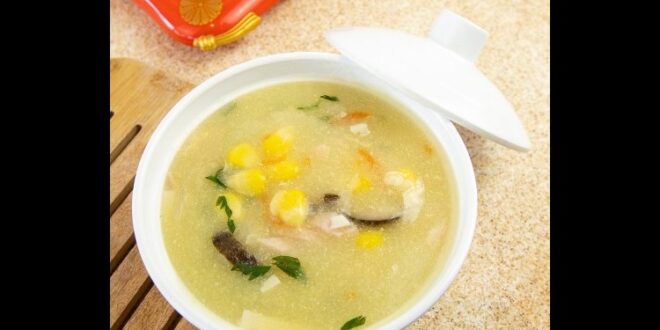 شوربة الفطر بالذرة سهلة وسريعة