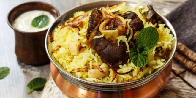 برياني اللحم بقدر الضغط لغداء العيد