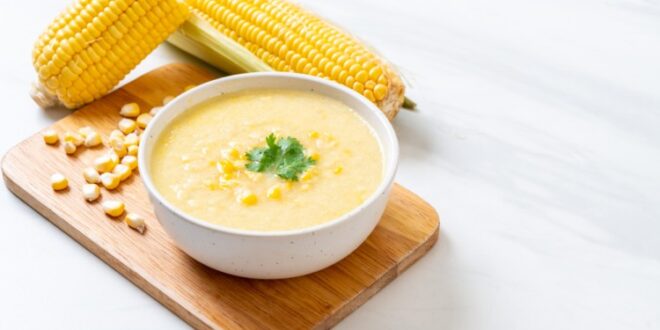 شوربة بيضاء بالذرة بدون دجاج