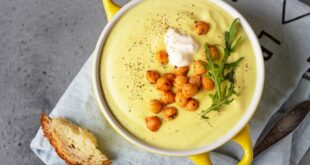 شوربة الحمص المهروس بالجبن